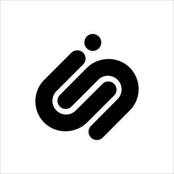 Initial letter is logo or si logo vector design template