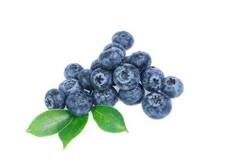 blueberries isolated on white background