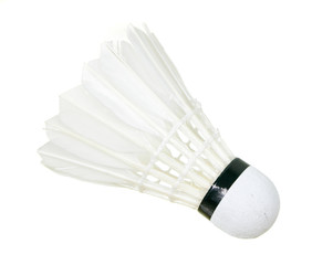 Fototapeta na wymiar badminton shuttlecock isolated on white background