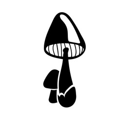 fungus plants silhouettes style icons
