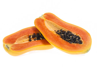 papaya isolated on a white background