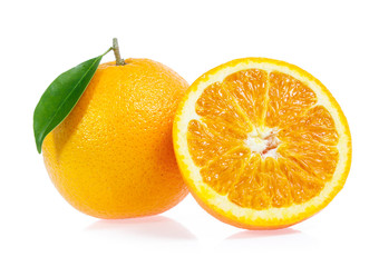 Orange fruit isolated on white background