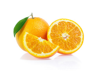 Orange fruit isolated on white background