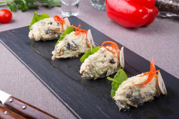 Chopped fish cutlets traditional snack