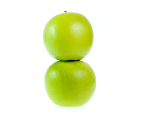 green apple isolated on white