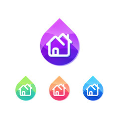 drop water leaf button logo