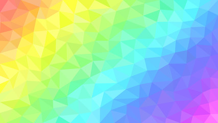Fototapeta premium Multicolor pastel rainbow low poly background. Abstract gradient vector background from triangles. Polygonal design. Vector illustration