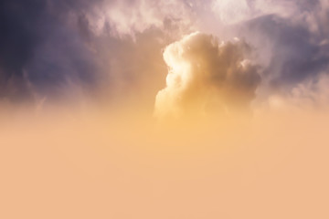 Dramatic sky background with text space