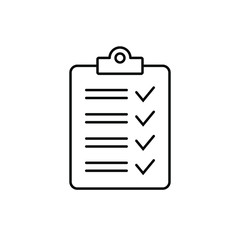Clipboard icon. Checklist sign symbol for web site and app design.