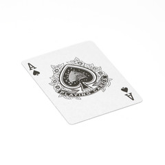 Ace of Spades playing card on white