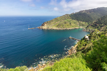 Fototapeta premium View of the sea between Donostia and Pasaia in the Basque Country
