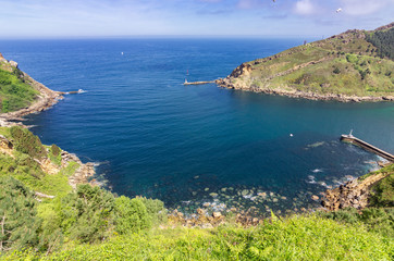 View of the sea between Donostia and Pasaia in the Basque Country