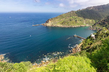 View of the sea between Donostia and Pasaia in the Basque Country