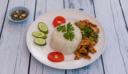 Rice with Fried Pork 