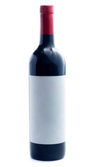 wine bottle isolated on white