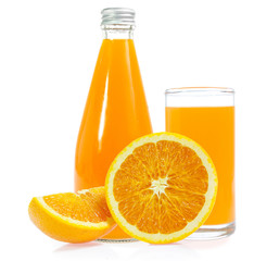 orange juice isolated on white background