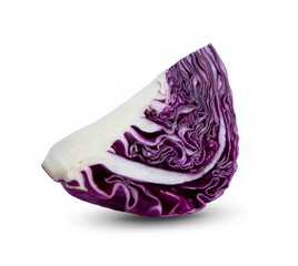 red cabbage isolated on white background