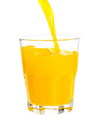 clipping path orange juice isolated on white background
