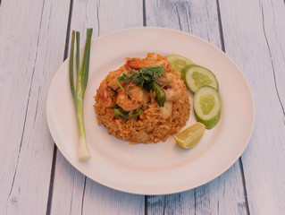 Thai Stir Fried Rice with Prawns