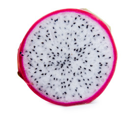 clipping path dragon fruit isolated on white background