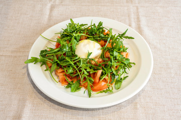 Traditional burrata salad