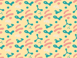 Bright colors of seamless pattern with  medicine and  virus.