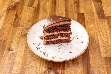 Image of delicious slice of chocolate cake
