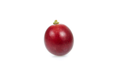red grape on white background
