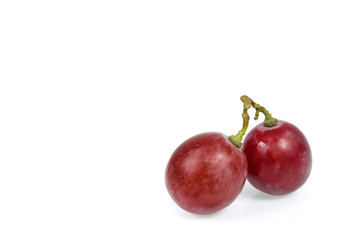 red grape on white background