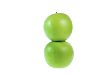 green apple isolated on white