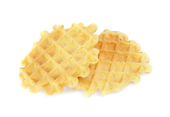 waffle isolated on white background