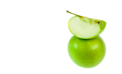 Green apple, isolated on white background