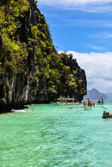Obraz premium Visit the famous lagoons of Palawan Island in the Philippines