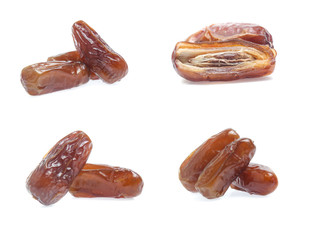 date plam isolated on white background (set  mix   collection)