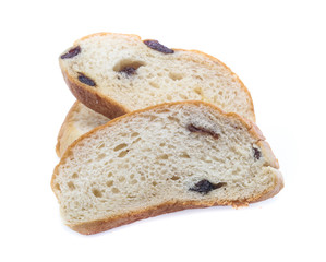 Sliced bread isolated on a white background
