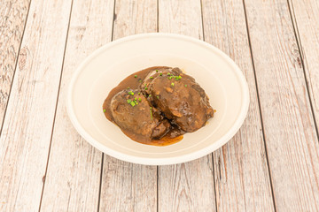 Cheek dish in sauce