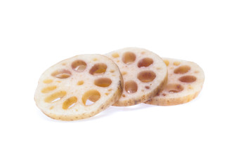 Lotus root  isolated on the white background