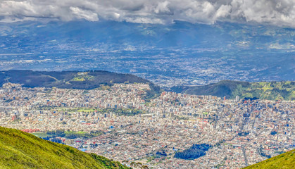 Quito cityscape from the Pichincha volcano