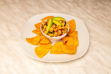 Latin American ceviche with citrus