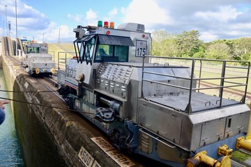 Panama Canal Mules or Electric Towing Locomotives