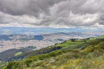 Quito cityscape from the Pichincha volcano