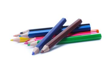 Color pencils isolated on white