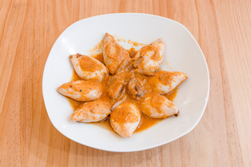 Squid dish in its ink