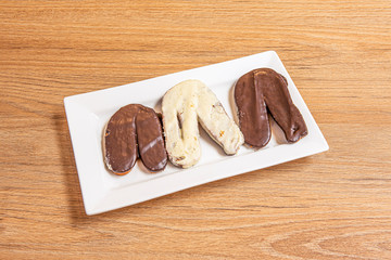 colored chocolate palm trees