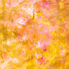square paper background colored by yellow and pink