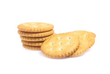 Cracker isolated on over white background
