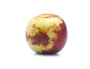 Jujube fruits close up on white