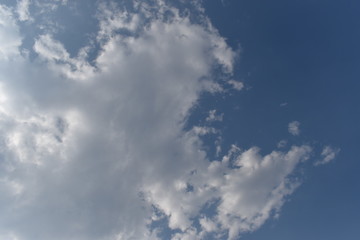 Blue Sky with White Clouds, Nature Background.