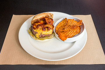 Delicious freshly made burger