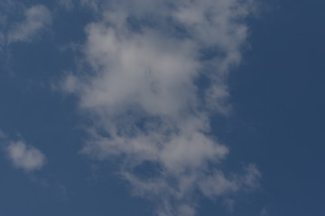 Blue Sky with White Clouds, Nature Background.